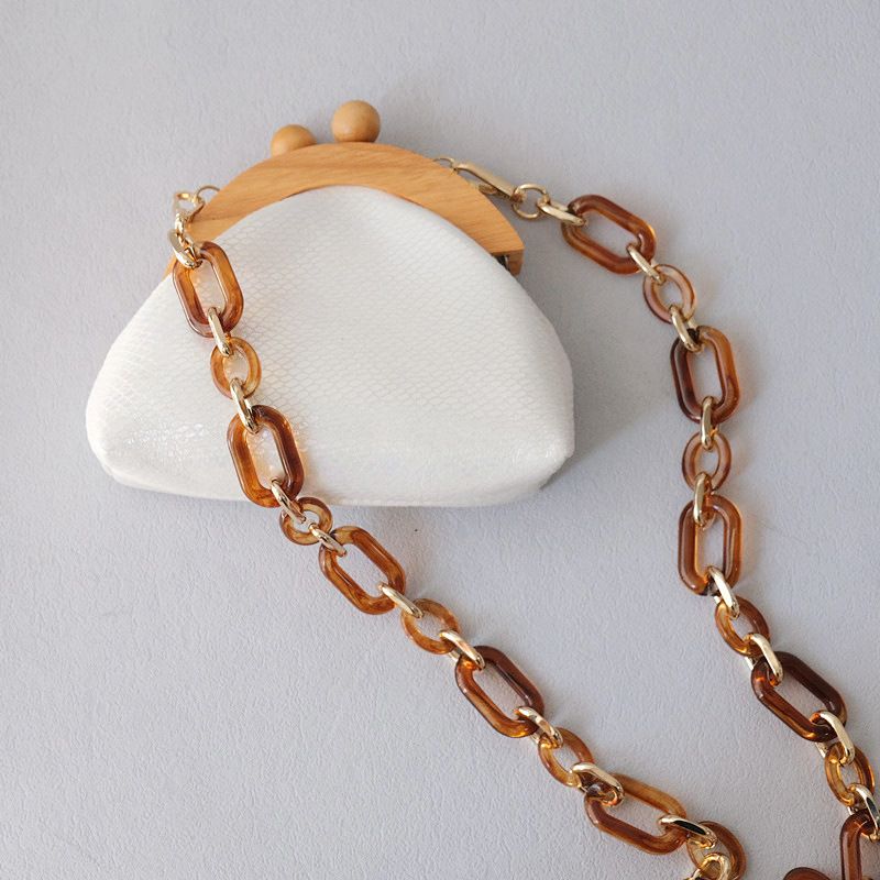 Shoulder Strap Accessories Mixed Gold Bag Resin Thick Acrylic Phone Chain_voghion.com