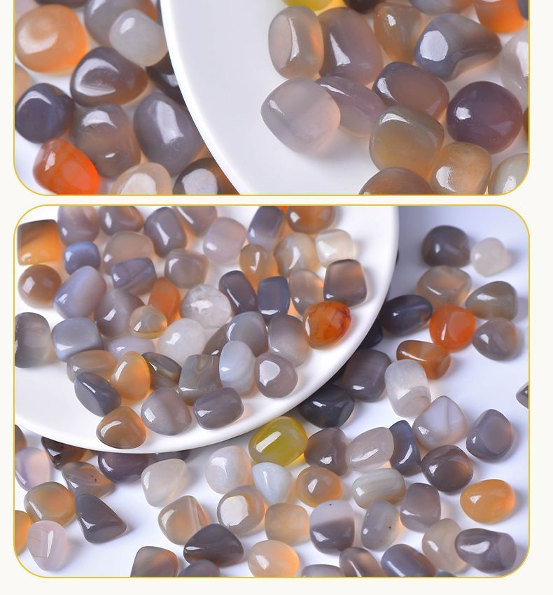 Natürlicher Ozeangrauer Achat Roher Regen Blume Sukkulente Pflanzenoberfläche Fischtank Aquascaping Stein Kiesel Chalcedon_voghion.com