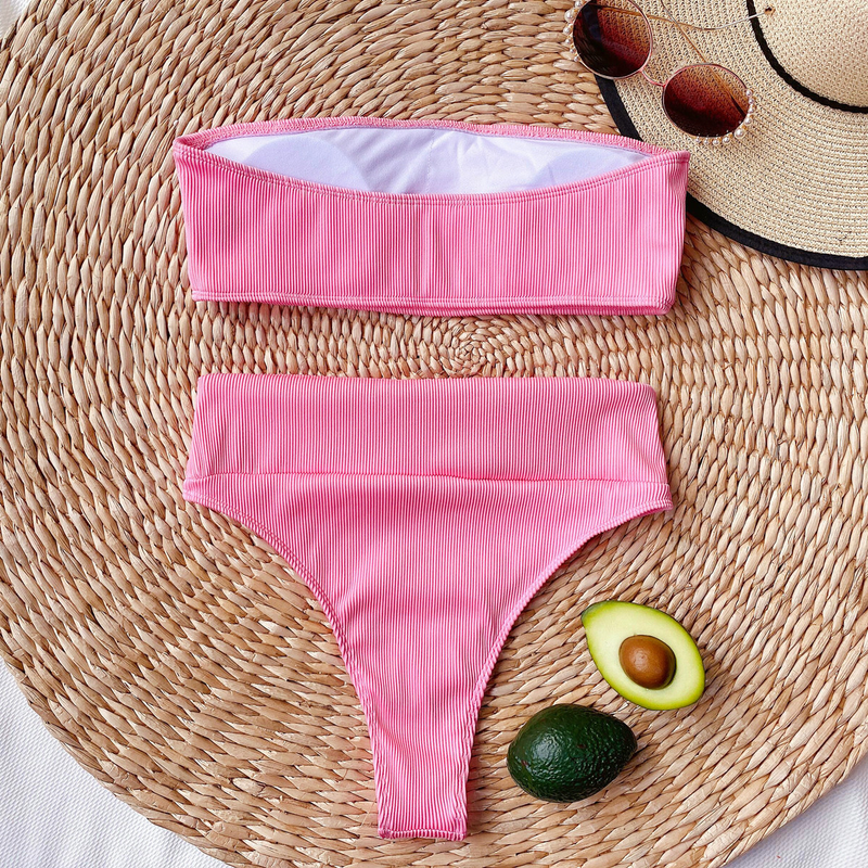 bikinis populaires pour maillots de bain simples étrangers, maillots de bain, maillots de bain de couleur unie, maillots de bain fendus_voghion.com