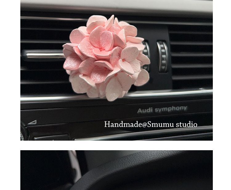 Pink Embroidered Ball Float Carrying Aromatherapy Stones Girls, Interior Accessories For Cars, Air Vents, Instagram_voghion.com