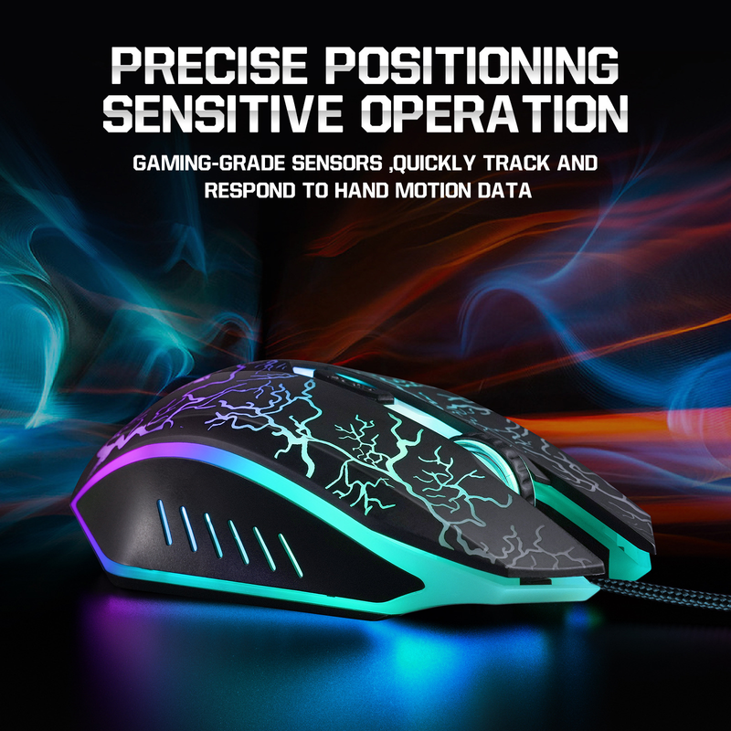 Souris filaire USB pour jeux vidéo et e-sports ONIKUMA CW920, accessoire de bureau pour ordinateur, cybercafé, ordinateur, ordinateur portable_voghion.com