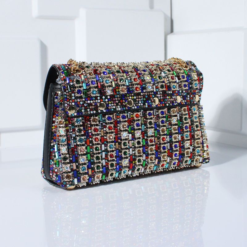 Kuulsuste mood Crossbody õhtusöögikott Teemantidega kaetud käekott Õrn Senior Sense Square naiste käekott_voghion.com