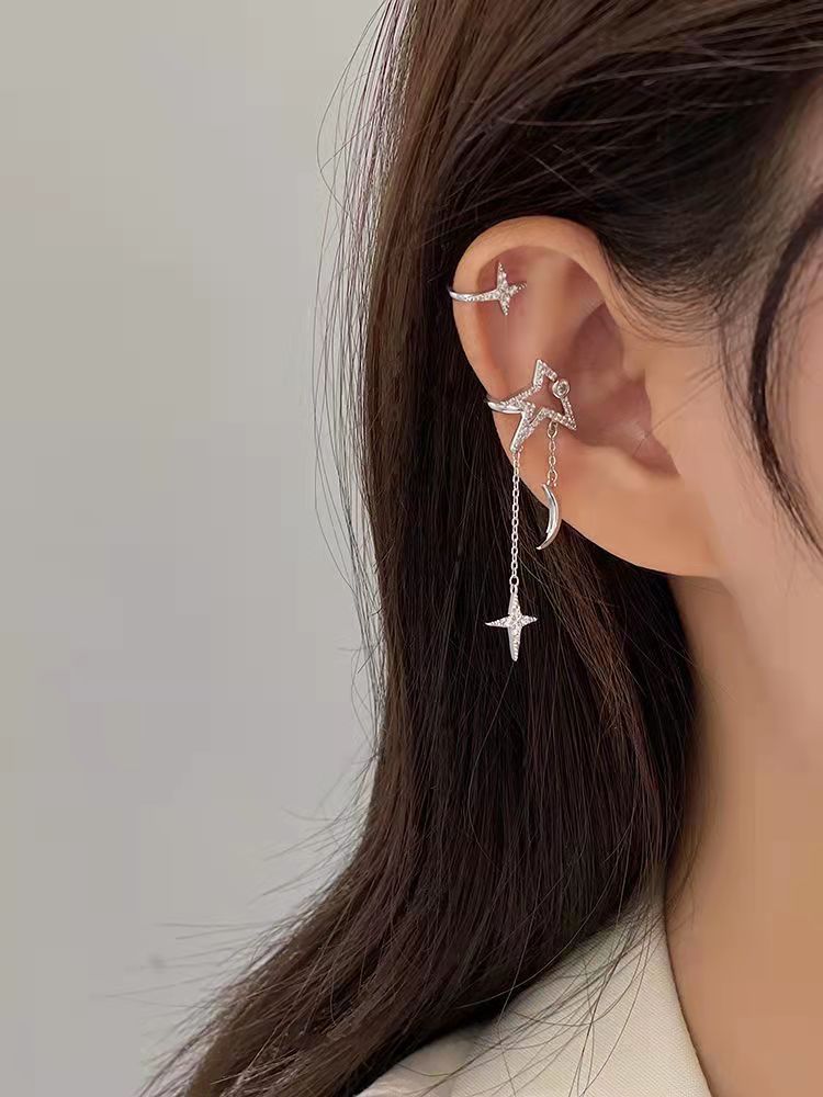 Women's Earrings clip for women without pierced ears, high-end niche, simple and cool style, internet celebrity hot style earrings_voghion.com