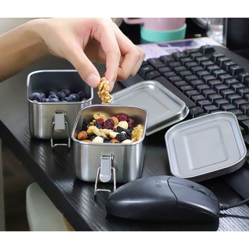 Sealed lunch complementary box, stainless steel food storage box_voghion.com