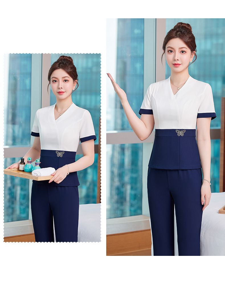 Salone di bellezza medico anti-età alla moda, centro benessere, completo a maniche corte, centro benessere per donne, tecnico di massaggi,_voghion.com