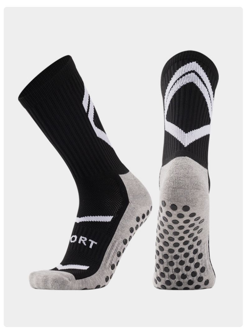 Fußballsocken für Erwachsene, rutschfeste Fußballsocken mit Handtuchunterseite, verdickte Sportsocken für das Studententraining, gepunktete Mittelschlauchsocken für Männer und Frauen_voghion.com