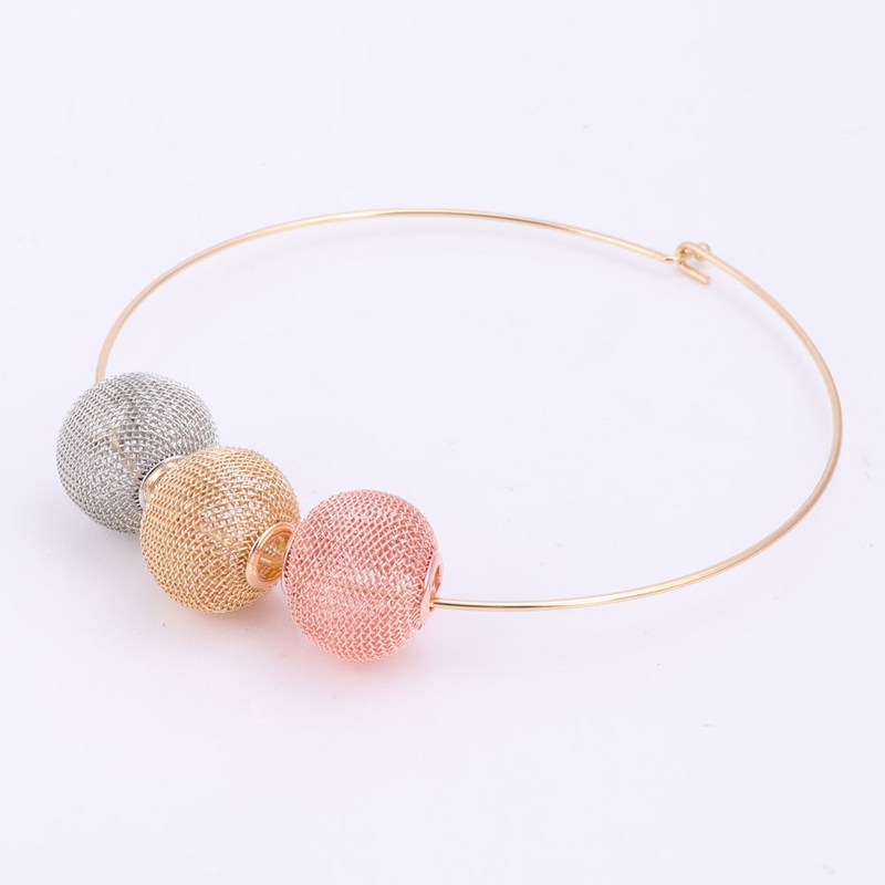 New Design Ladies Gold Colorful Necklace Earring Wedding Accessories Decoration Party Gift Jewelry Set_voghion.com