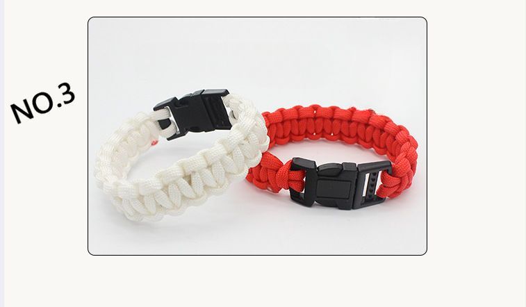 Survival Escape Traveler Gamer Militär-Enthusiast Kunststoffschnalle Seven-Core Outdoor Paracord geflochtenes Armband_voghion.com