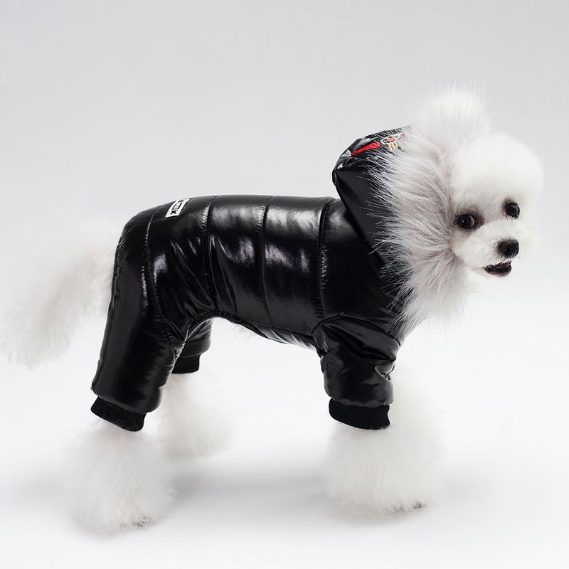 Teddy Dog Pet Clothing Autumn/Winter New Thickened for Wind and Snow Four Leg Cotton Coat_voghion.com