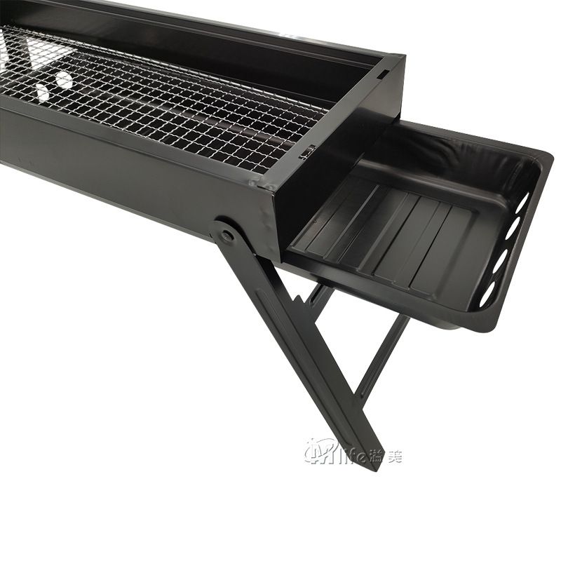 Portable Charcoal BBQ Grill, Foldable Outdoor Patio Barbecue Rack, Compact For Camping Garden Picnic_voghion.com