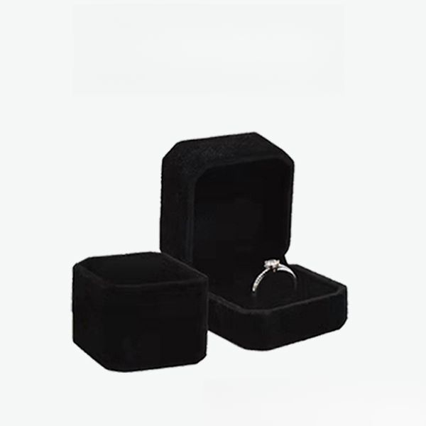Wedding Ring Box Flannel Wedding Proposal Diamond Ring Box Jewelry Box Stud Earring Box Packaging Gift Box Birthday Valentine's Day Anniversary Gift_voghion.com