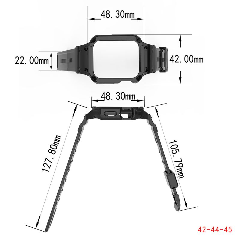 Suitable for Apple integrated watch strap silicone anti-fall iwatch8ultra solid color wordless TPU watch strap_voghion.com