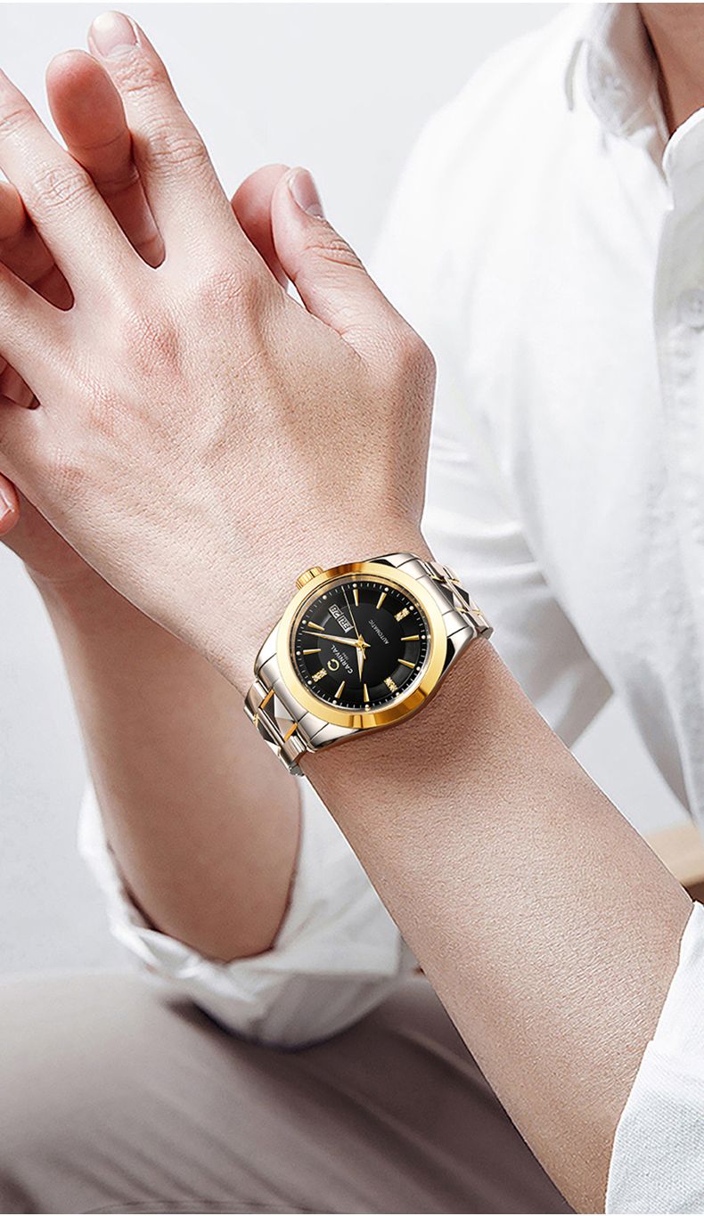 Carnival Marke High-End-Serie Luxus NH36A Mechanische Uhr Männer Wolfram Stahlband 50M Wasserdicht Woche Datum Uhren Herren_voghion.com