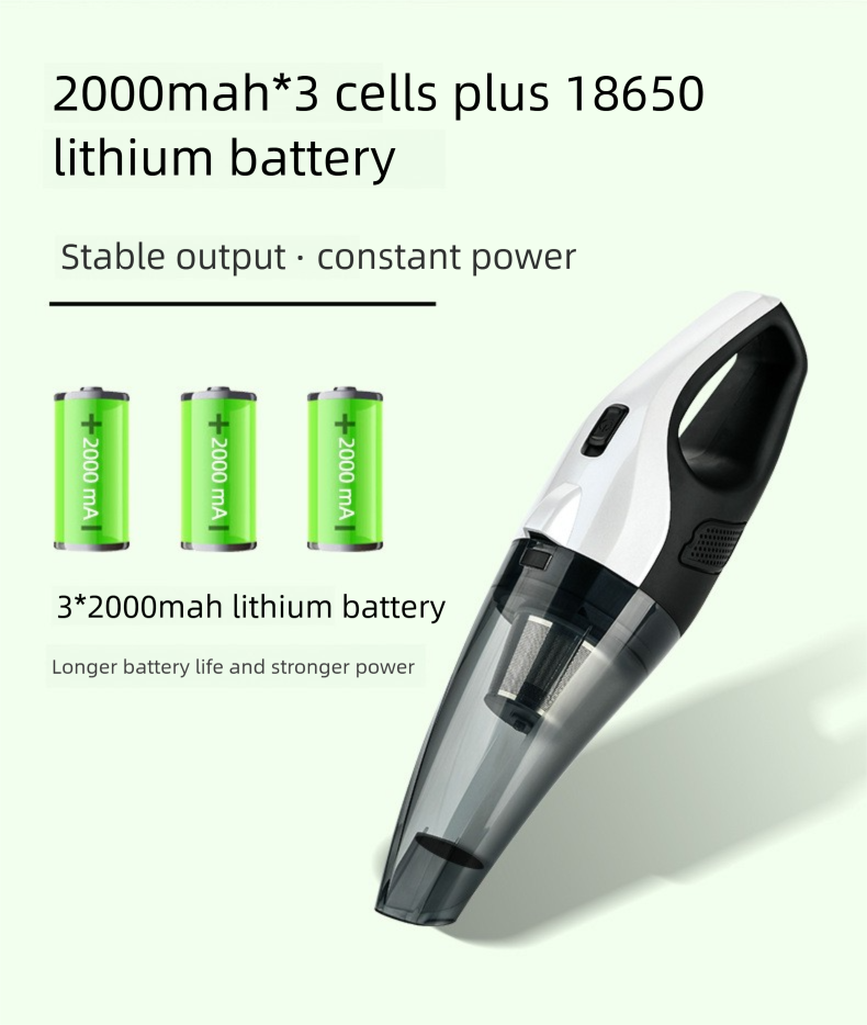 2024 Kabelloser Handstaubsauger - 120 W hohe Leistung für Auto, Zuhause, Nass- und Trockengebrauch, wiederaufladbar_voghion.com