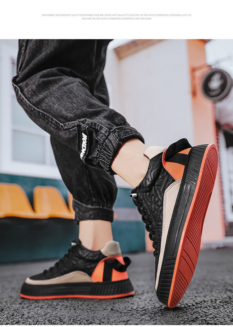P7 Gränsöverskridande Sneakers med tjocka sulor Herr 2023 Vår Ny Hot Style Koreansk version Trendiga Studenter Matchande lätta sportskor_voghion.com