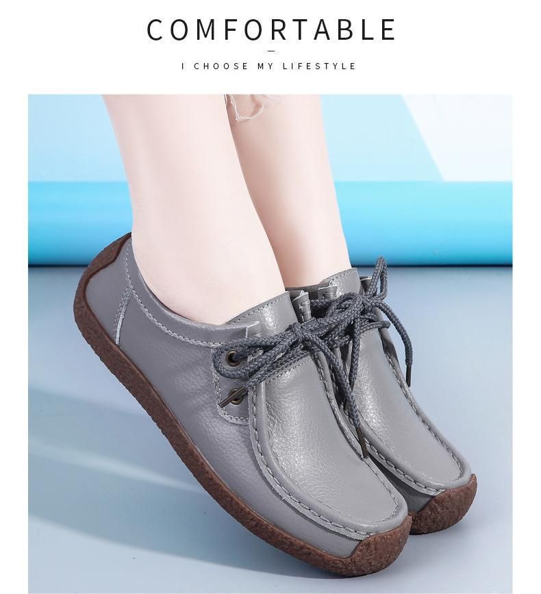Neue Frühlings- und Herbstbohne Damenarbeit Flache, bequeme, weiche Unterseite der einzelnen Schuhe_voghion.com