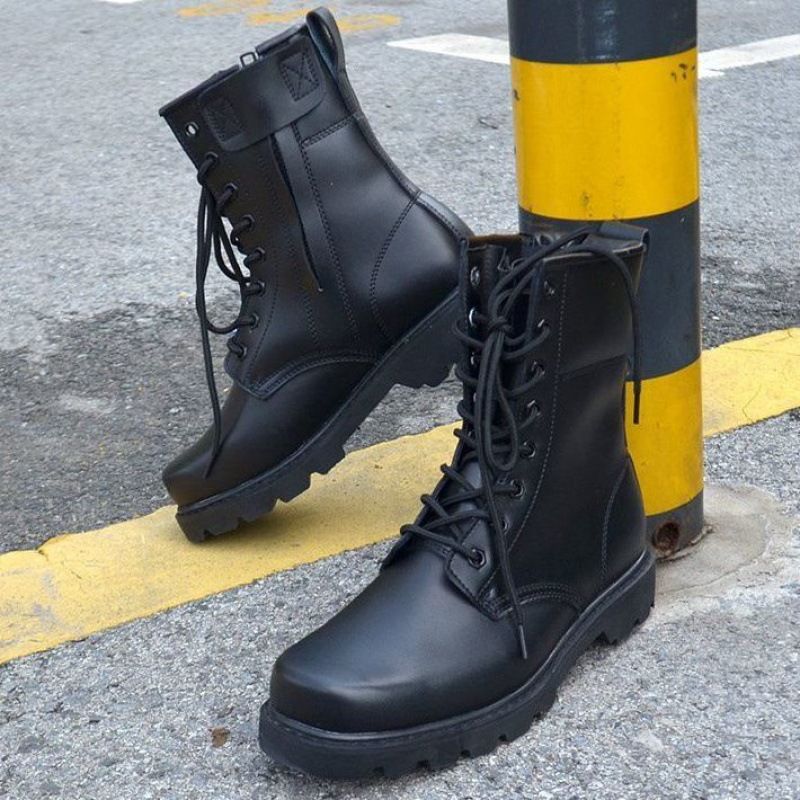 European Warm Series Training For Men, Outdoor Ultra-Light High-Top Anti-Slip Cold-Proof Thin Military Hook Waterproof Work Martin Boots_voghion.com