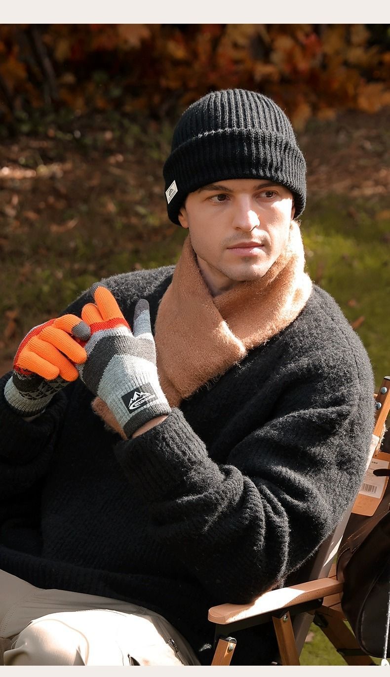 Passamontagna bianco nero lavorato a maglia e cappello di protezione per il viso per uomo inverno copricapo caldo maschera da sci_voghion.com