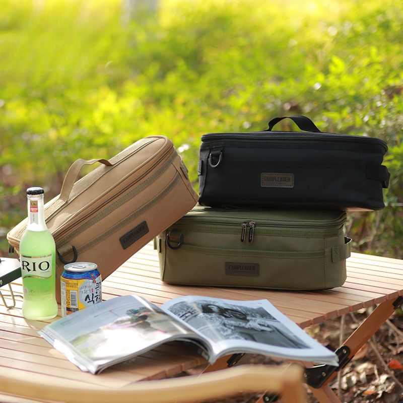 Outdoor Tool Storage Portable Tableware Stove Peg Wind Rope Camping Bag Handbag Small Size_voghion.com
