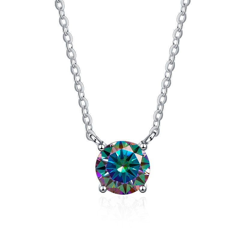 Tancise D Color 1/2/3/5 Carat Moissanite Collana con pendente in argento Placca a catena Pt950 Oro per donna Gioielleria raffinata GRA_voghion.com