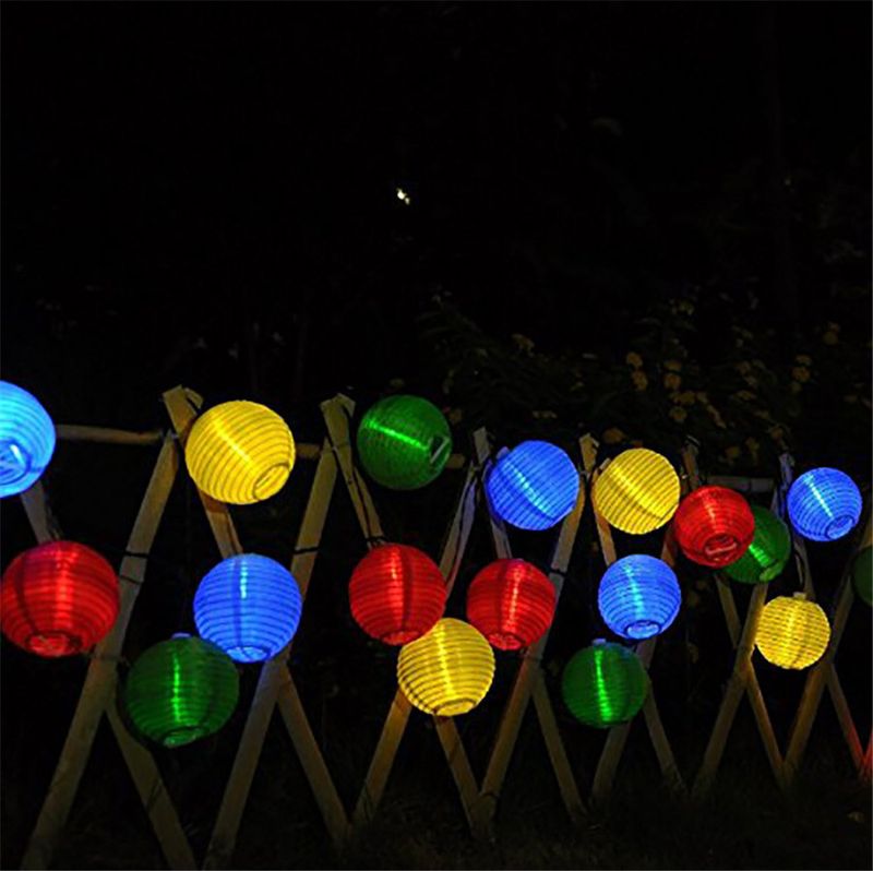 Wodoodporna kula latarniowa Solar String Light Globe Ball Christmas Party Fairy String Light Outdoor Patio Garden Girlanda_voghion.com