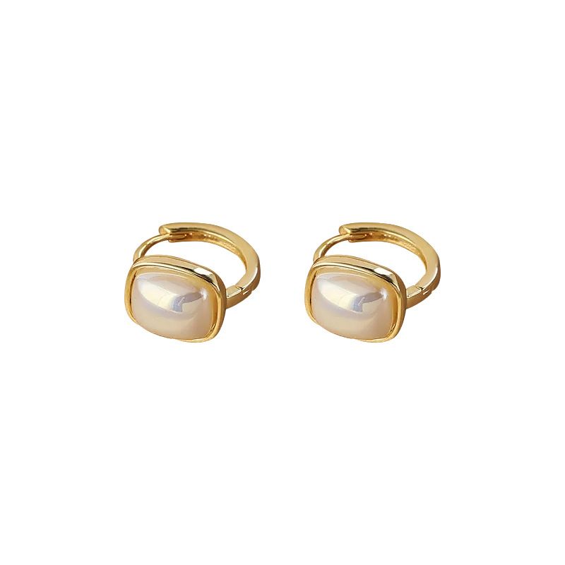 Orecchini a clip con perline quadrate di alta qualità per donna 2023, eleganti e versatili_voghion.com