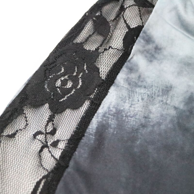 pantaloni corti sexy taglie forti in pizzo trasparente patchwork casual pantaloncini tuta_voghion.com