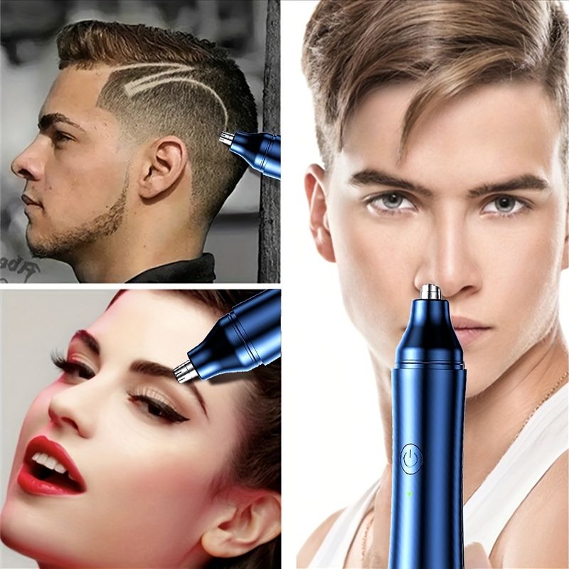 Recortador de vello nasal eléctrico, mini, portátil, para hombres, resistente al agua, limpieza segura._voghion.com