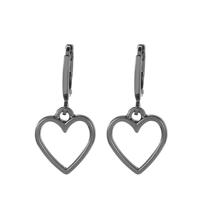 Hot Ing Simple Hollow Earrings, Small And Fresh, Versatile Metal Peach Heart Earrings_voghion.com