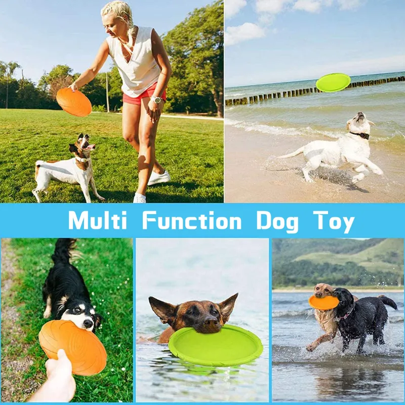 15/18/22 Cm Fashionable Dog Toy, Flying Discs, Silicone Games Home Dogs, Interactive Training Toys For Puppies, Pet By PawParty Store_voghion.com