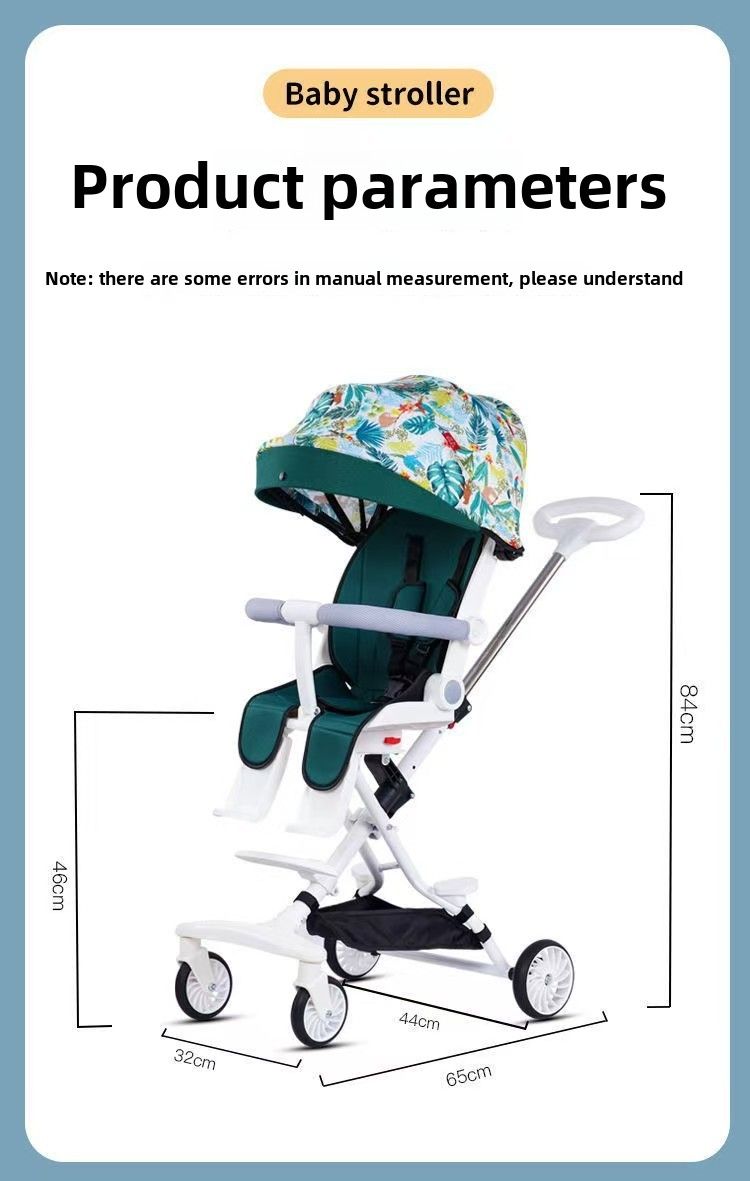Carrito para caminar para bebés, ultraligero, plegable, para niños, altura ajustable, para sentarse y acostarse, rotación con un solo clic._voghion.com