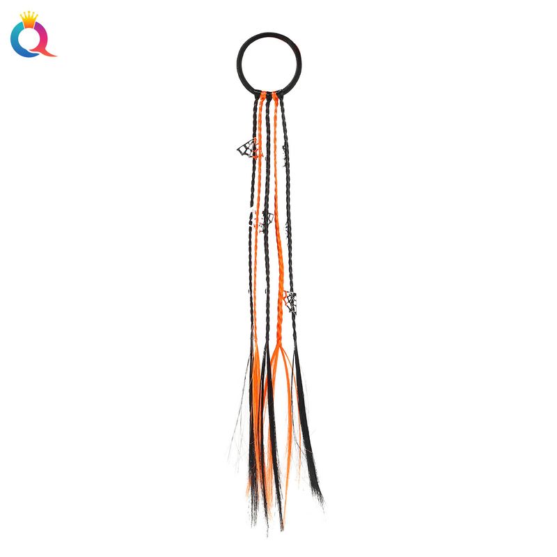 Helovīna parūka ķirbju matu virve sikspārņa galvas virve gumijas lente pīti mati sieviešu galvas saite matu aksesuārs_voghion.com