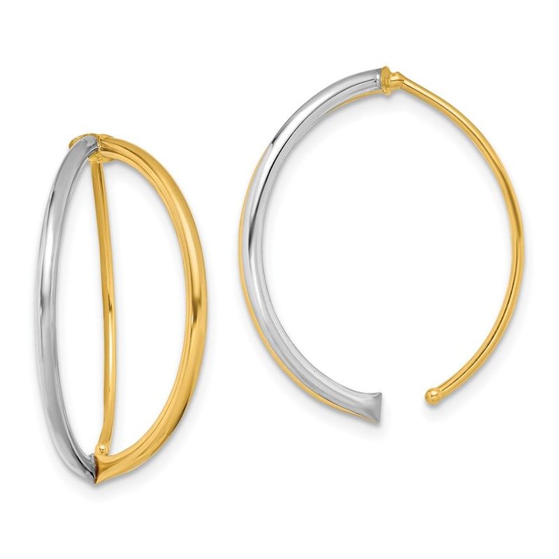14K W/Rhodium Dangle Threader Earrings_voghion.com