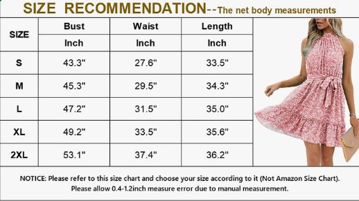 2023 Frühling und Sommer, A-Linien-Rock, Neckholder, florales Schnür-Tunika-Kleid mit offenem Rücken_voghion.com