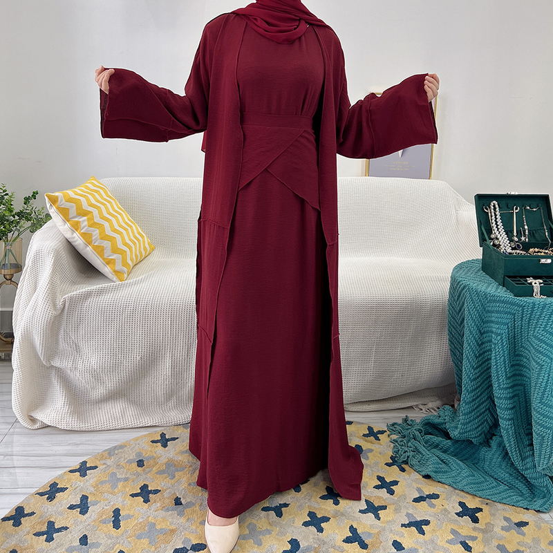 Dubai solid color three-piece suit _voghion.com