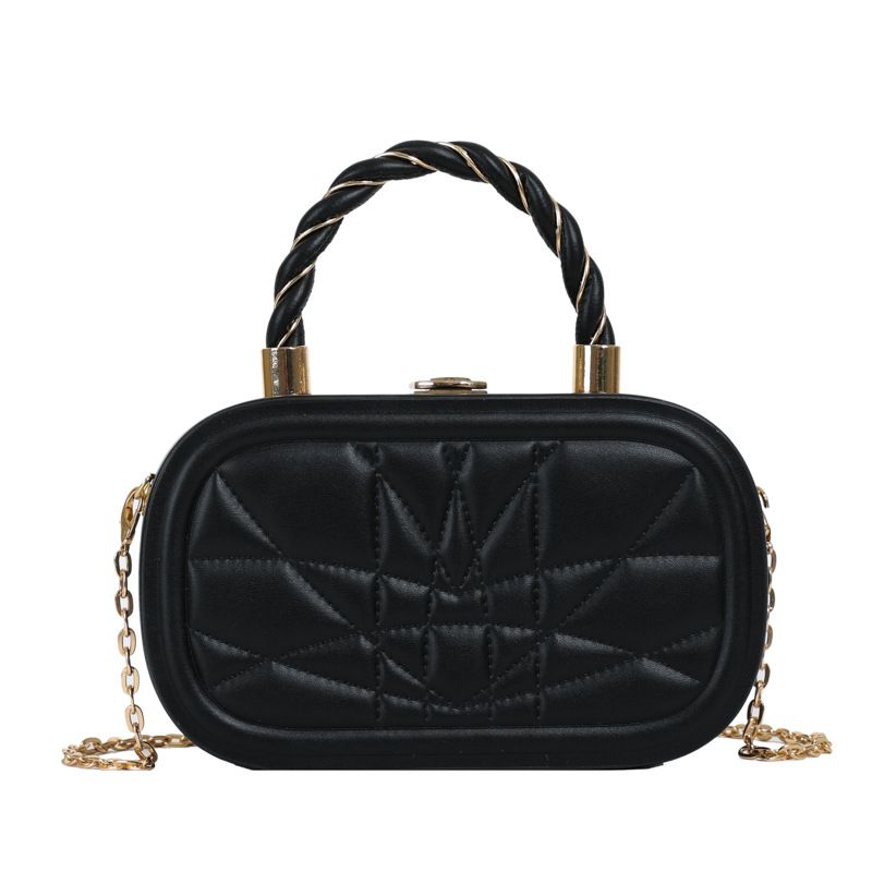 Neue strukturierte kleine 2024 Frühling Sommer Handtasche Box Kette Schulter Crossbody Tasche für Frauen_voghion.com