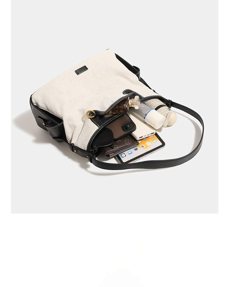 Borsa a tracolla in tela, multifunzionale, alla moda e versatile, per studenti, per la primavera e l'estate 2025._voghion.com