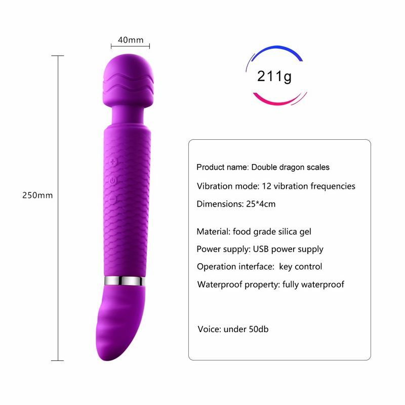 Silikonspielzeug Doppelmotor-Vibrator Elektrischer AV-Stabmassagegerät Wiederaufladbares drahtloses Hand-Sexspielzeug für Erwachsene für Frauen_voghion.com