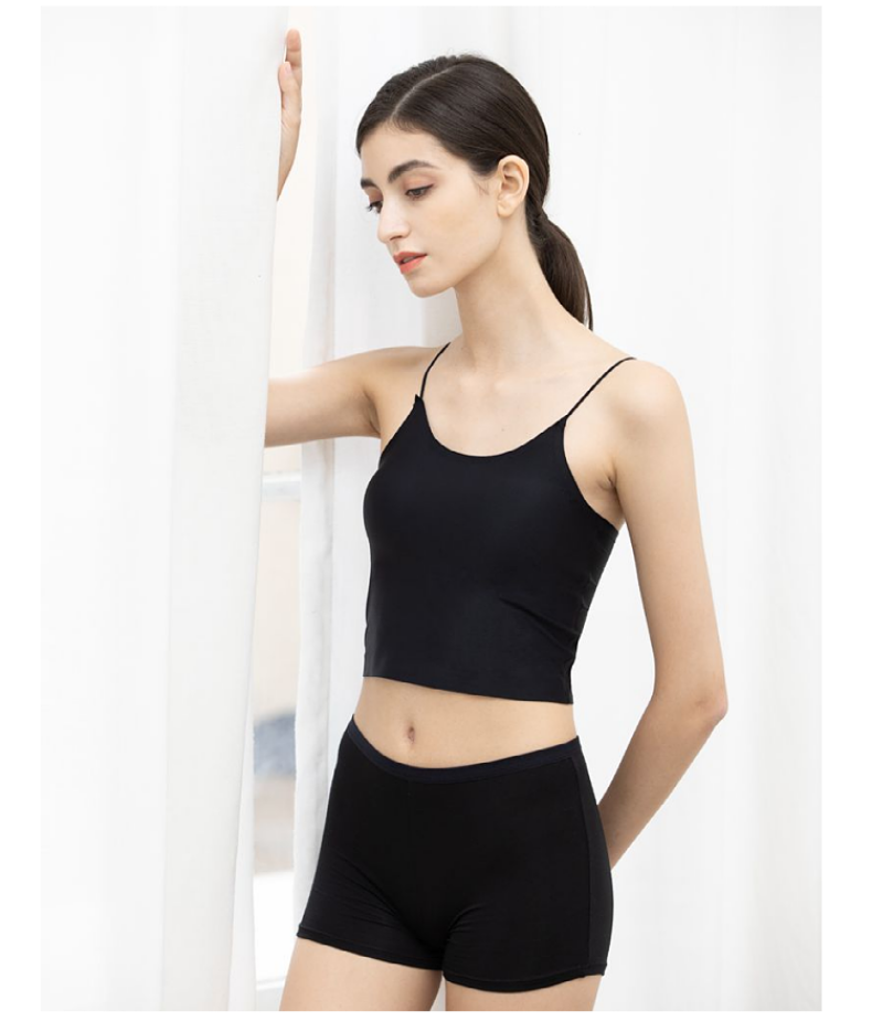 Reggiseno modellante in seta di ghiaccio, anti-malfunzionamento dell'armadio, con base avvolgente, top con camera d'aria, spalline imbottite, abbigliamento esterno_voghion.com
