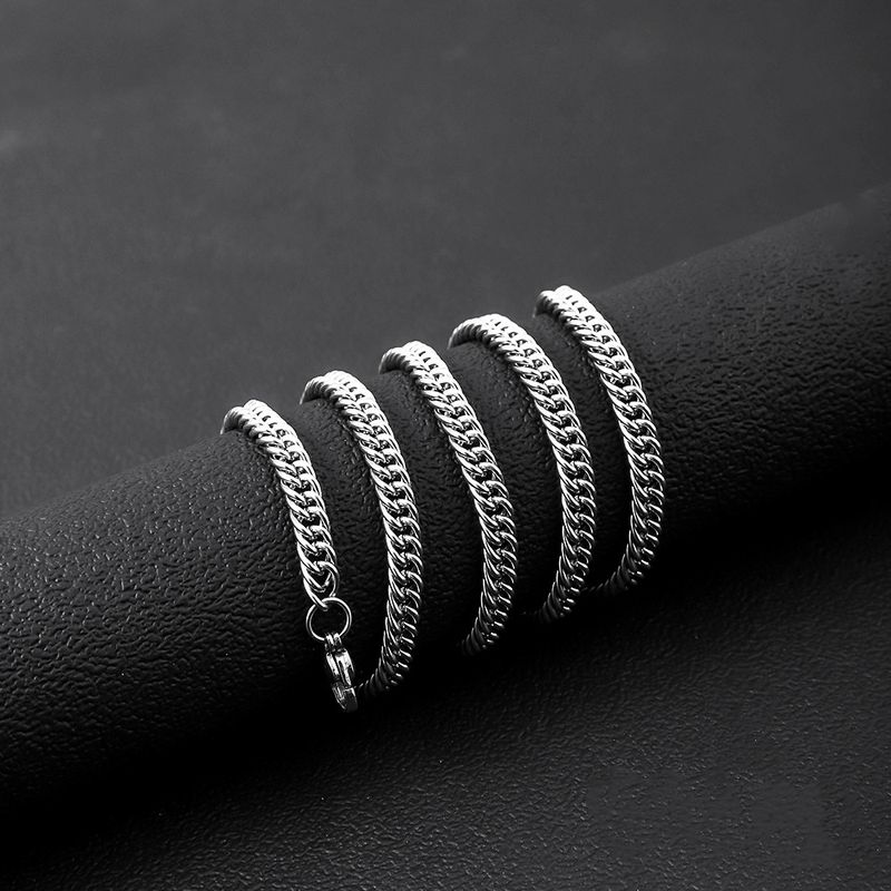 Titanium Non-Fading Snake Bone Men's Necklace Hip Hop Cuban Stainless Steel Sweater Clavicle Chain_voghion.com