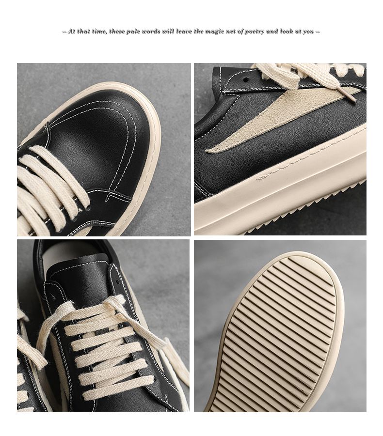 Cleanfit Trendy Ro Inverted Triangle Sneakers Men's Casual German Training Couple Warped Normcore Big Head Derby Shoes_voghion.com