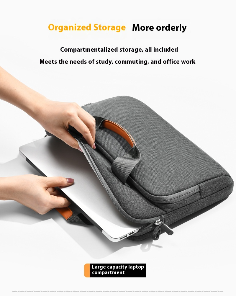 Elegante bolso multifuncional para portátil: gran capacidad, tejido impermeable y protección total._voghion.com