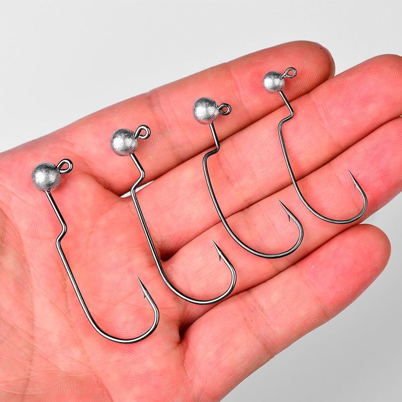 Anti-Hooking Original Color Narrow Belly Crank Lead Head 1g 1.8g 2.5g 3.5g Soft Fish Fishing Hook Accessories_voghion.com