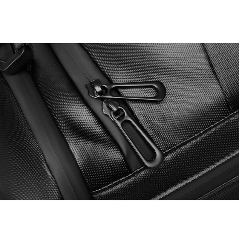 Borsa a tracolla da viaggio multifunzionale da uomo, grande capacità, nera, con scomparti per oggetti bagnati/asciutti_voghion.com