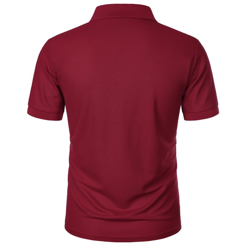 Men's Short Sleeve Solid Color Short Sleeve Daily Casual Lapel Casual Short Sleeve Button Down T-shirt Casual Top For Men_voghion.com
