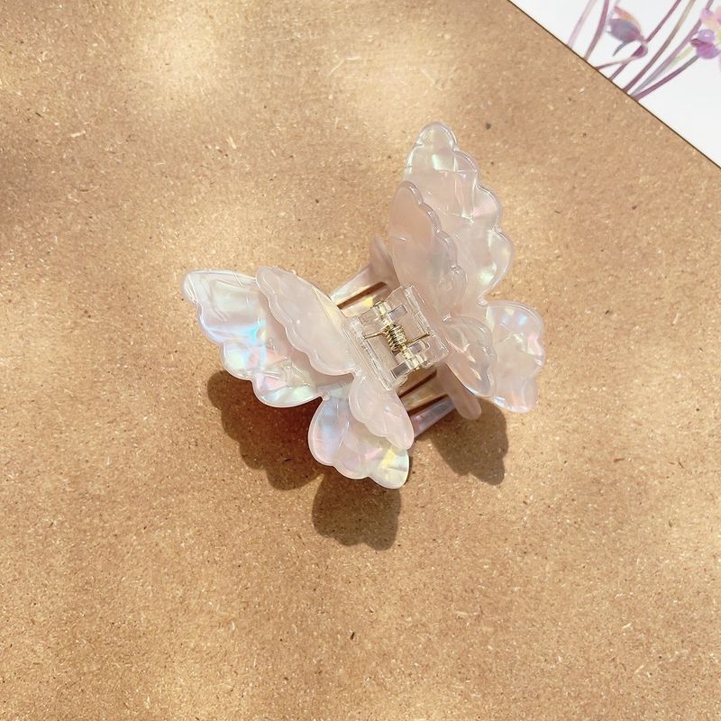 Acetic Acid Girl Double Layer Butterfly Clip Sweet And Fairy Net Red Hair Accessories Hair Clip Half Clip_voghion.com