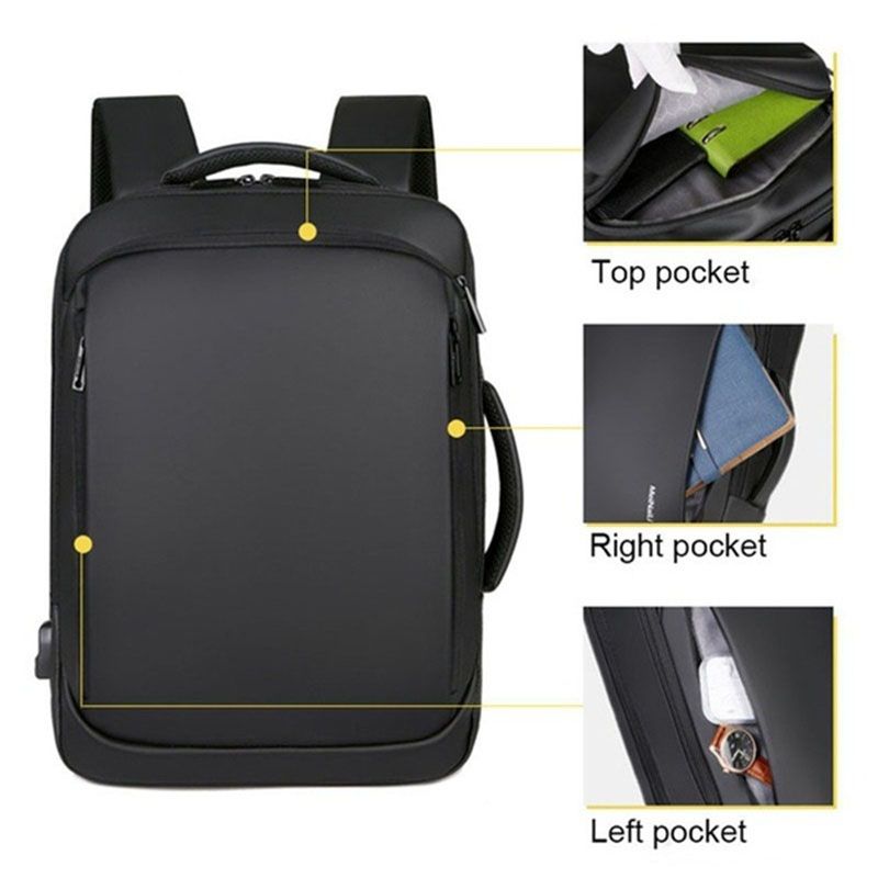 Rucsac elegant pentru notebook de 15,6" pentru bărbați, impermeabil, la modă, nou_voghion.com