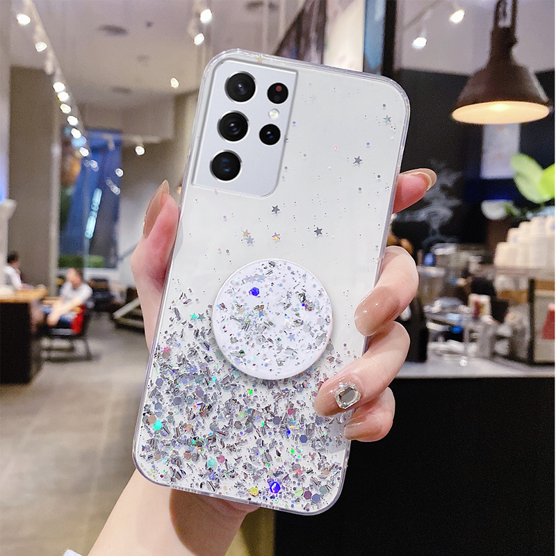 For Samsung Galaxy S21 Ultra Case Glitter Soft Cover On Samsung S21 S10 Plus S 21 S20 FE Ultra A71 A51 A70 A50 A52 A12 A_voghion.com