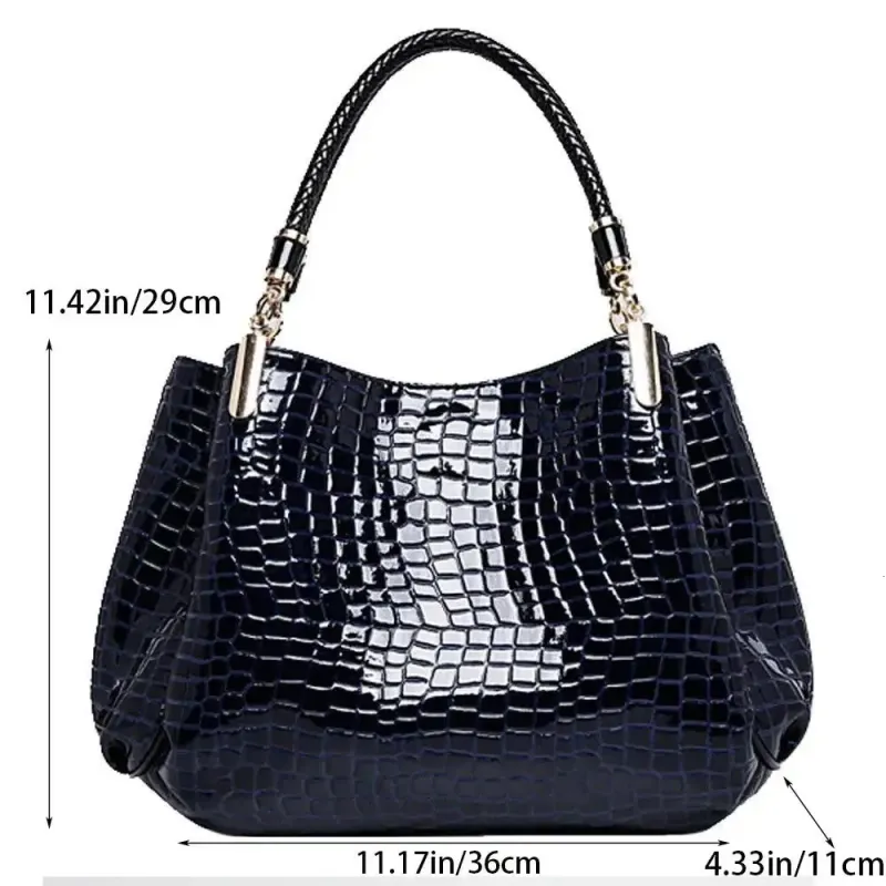 Womens Bag Large Capacity Tote Daily Commute Shoulder Print Bright Face Handbag Shopping 250614l_voghion.com