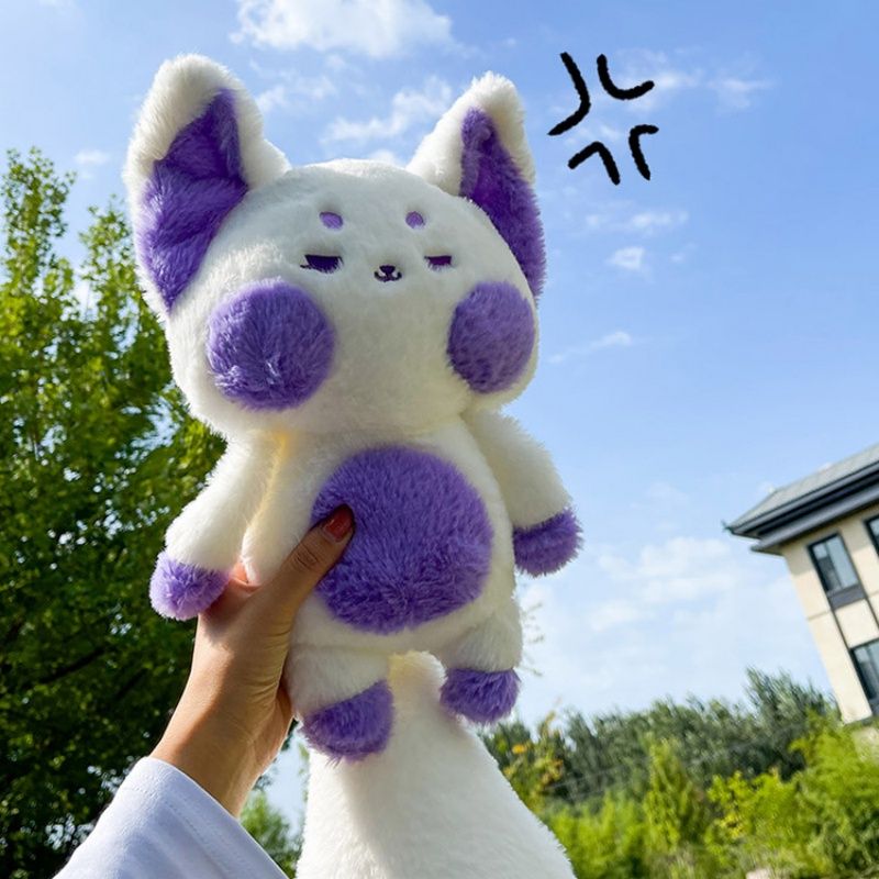 Peluche adorabile piccolo giocattolo di volpe con coda soffice_voghion.com